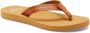 Roxy Porto Motif Slipper Dames Bruin - Thumbnail 3