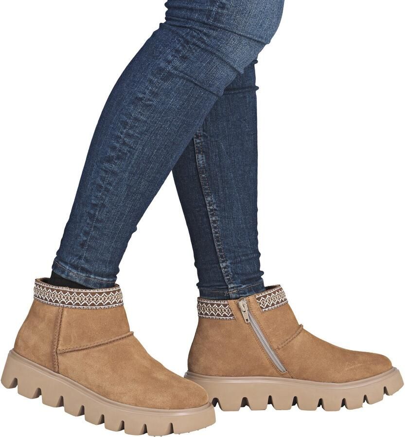 RRieker R-Rieker Winterlaarzen Plateauzolen enkellaarsjes met textielen rand in ethno-look - Foto 4