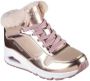 Skechers Uno hoge sneakers goud Meisjes Imitatieleer 34 - Thumbnail 4