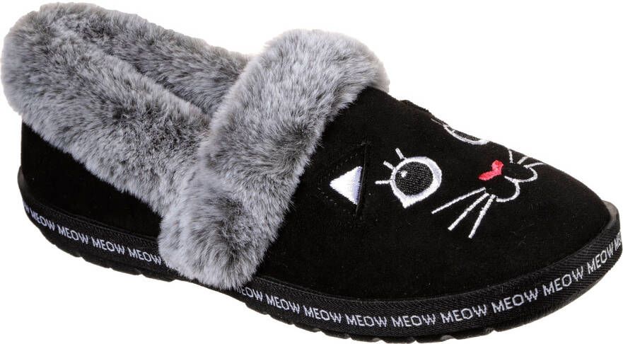Skechers Pantoffels TOO COZY MEOW PAJAMAS Huisschoen met geborduurd kattengezicht