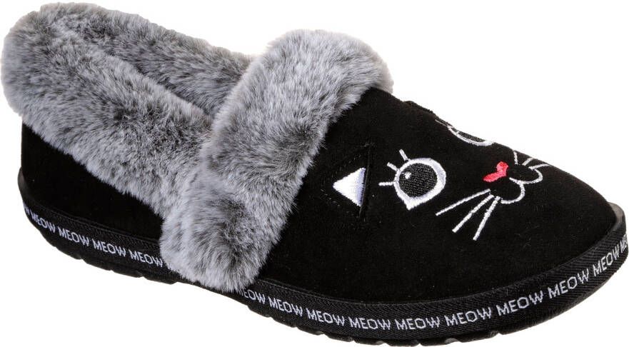 Skechers Pantoffels TOO COZY MEOW PAJAMAS met geborduurd kattengezicht