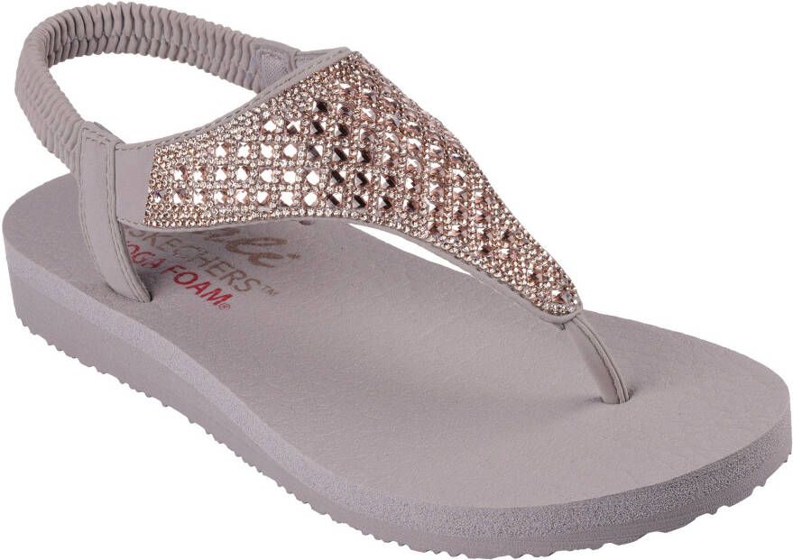 Skechers Meditation Rockstar VEGAN Slipper Vrouwen Taupe - Foto 2