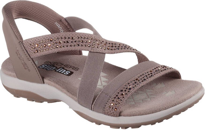 Skechers Sandalen REGGAE SLIM-SUMMER SPARKLE sandalet instapper met slip-ins functie
