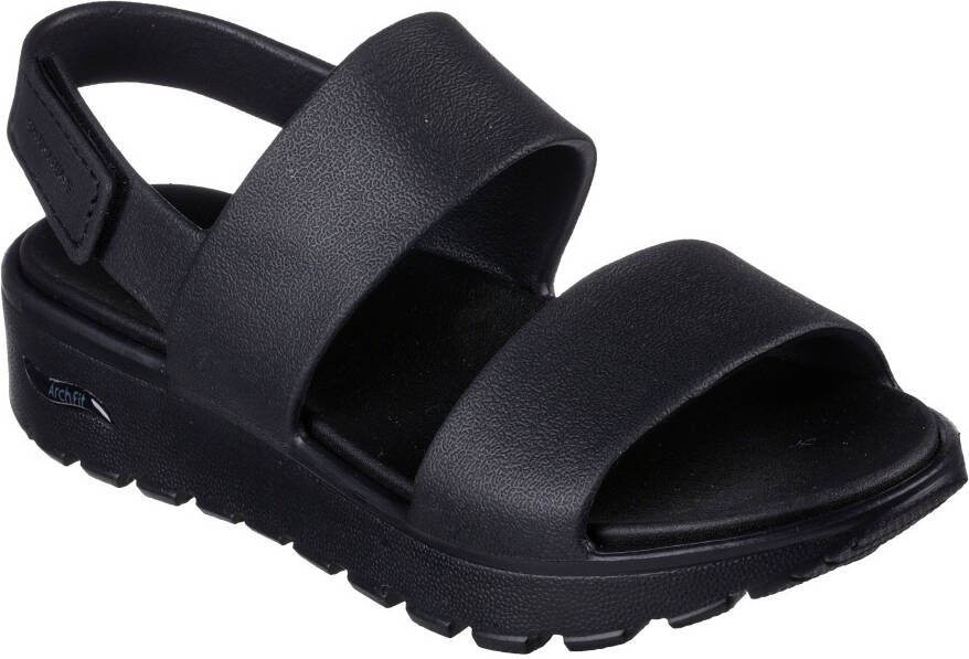Skechers Sleehaksandaaltjes ARCH FIT FOOTSTEPS-DAY DREAM zomerschoen sandaal sleehak met praktische klittenbandsluiting