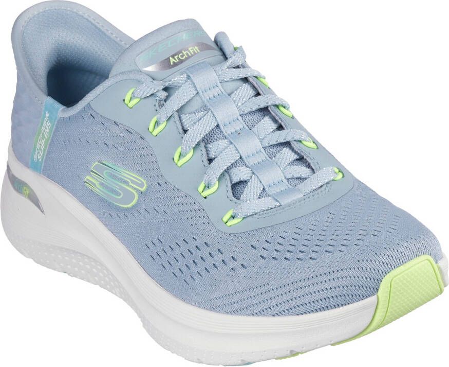 Skechers Slip-on sneakers ARCH FIT 2.0-EASY CHIC instapschoen vegan met elastische bungee veters