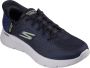 Skechers Go Walk Flex New World Heren Instappers Donkerblauw;Lime - Thumbnail 4