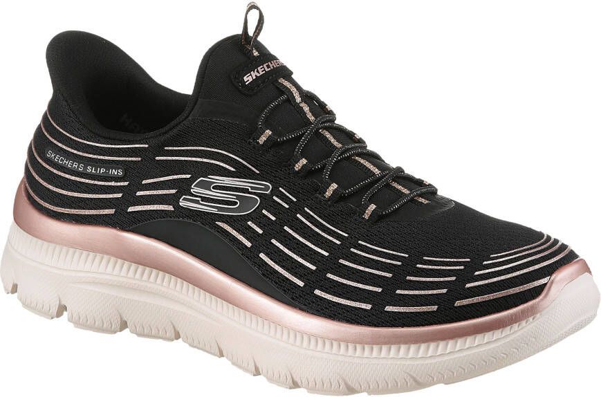 Skechers Slip-on sneakers SUMMITS PLUS-SOFT LUSTER Vrijetijdsschoen instapschoen in vegan uitvoering