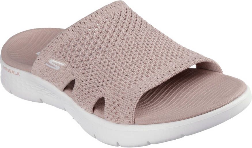 Skechers Slippers GO WALK FLEX SANDAL-ELATION sleehak zomerschoen slippers met goga mat voetbed
