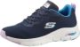 Skechers Arch Fit-Infinity Cool 149722-NVMT Vrouwen Marineblauw Sneakers - Thumbnail 2