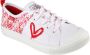 Skechers Bobs B Cool All Corazon veterschoenen wit Dames Textiel - Thumbnail 3