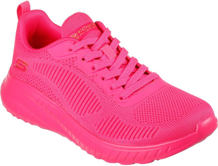 Skechers Sneakers BOBS SQUAD CHAOS-COOL RYTHMS brei sneakers veterschoen in vegan uitvoering