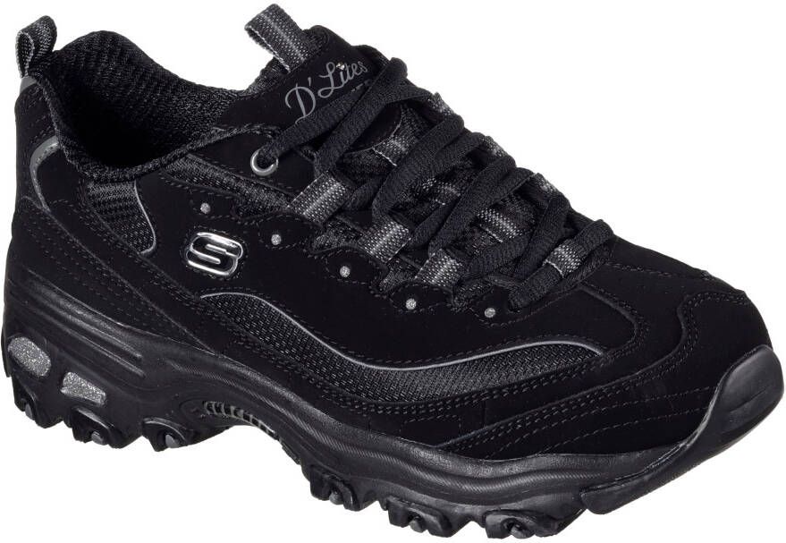 Skechers D Lites Biggest Fan 11930-BBK Vrouwen Zwart Sneakers - Foto 3