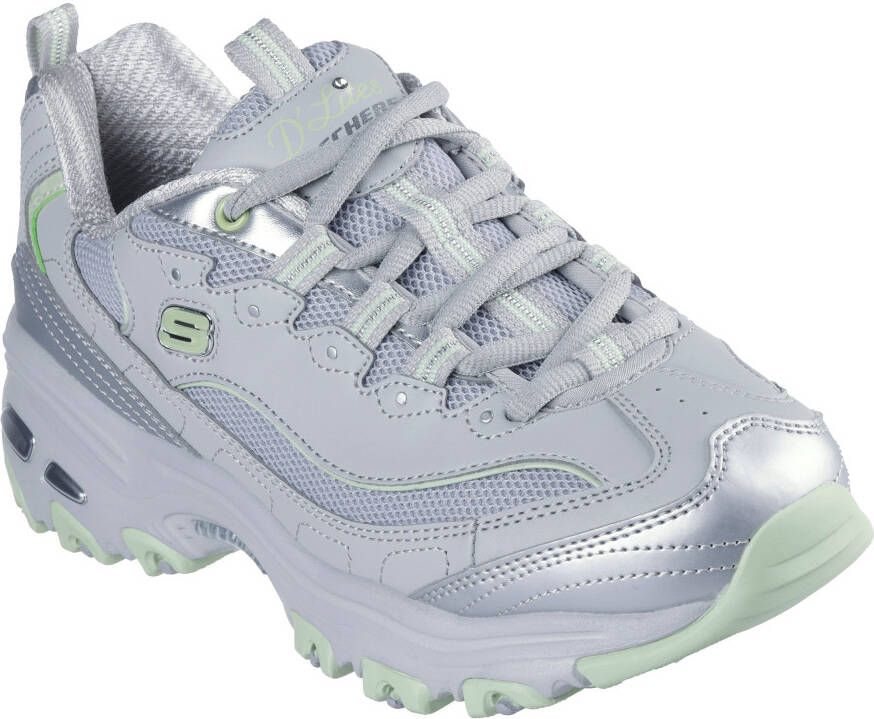 Skechers Sneakers D'LITES-CHROMATIC plateausneaker veterschoen met metallic accenten
