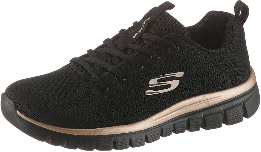 Skechers Graceful-Get Connected 12615-BKRG Vrouwen Zwart Sneakers Sportschoenen - Foto 5