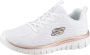 Skechers Sport GRACEFUL GET CONNECTED Sneakers Damesschoenen Wit Goud - Thumbnail 3