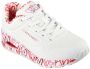 Skechers Sneakers met sleehak UNO-LOVING LOVE Vrijetijdsschoen lage schoen veterschoen met coole graffiti-print - Thumbnail 5