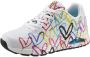 Skechers Sneakers met sleehak UNO-SPREAD THE LOVE Vrijetijdsschoen lage schoen veterschoen met coole graffiti-print - Thumbnail 5