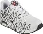 Skechers Sneakers met sleehak UNO-SPREAD THE LOVE Vrijetijdsschoen lage schoen veterschoen met coole graffiti-print - Thumbnail 3