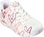 Skechers Sneakers met sleehak UNO-SPREAD THE LOVE Vrijetijdsschoen lage schoen veterschoen met coole graffiti-print - Thumbnail 3