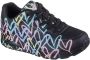 Skechers Sneakers met sleehak UNO-SPREAD THE LOVE Vrijetijdsschoen lage schoen veterschoen met coole graffiti-print - Thumbnail 1