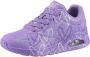 Skechers Sneakers met sleehak UNO-SPREAD THE LOVE Vrijetijdsschoen lage schoen veterschoen met coole graffiti-print - Thumbnail 2