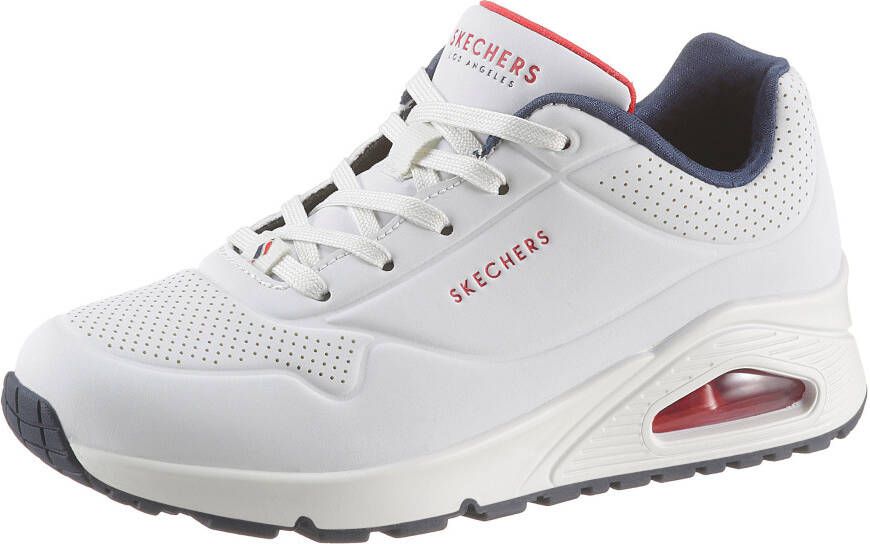 Skechers Sneakers met sleehak Uno Stand on Air Vrijetijdsschoen lage schoen veterschoen met fijne perforatie