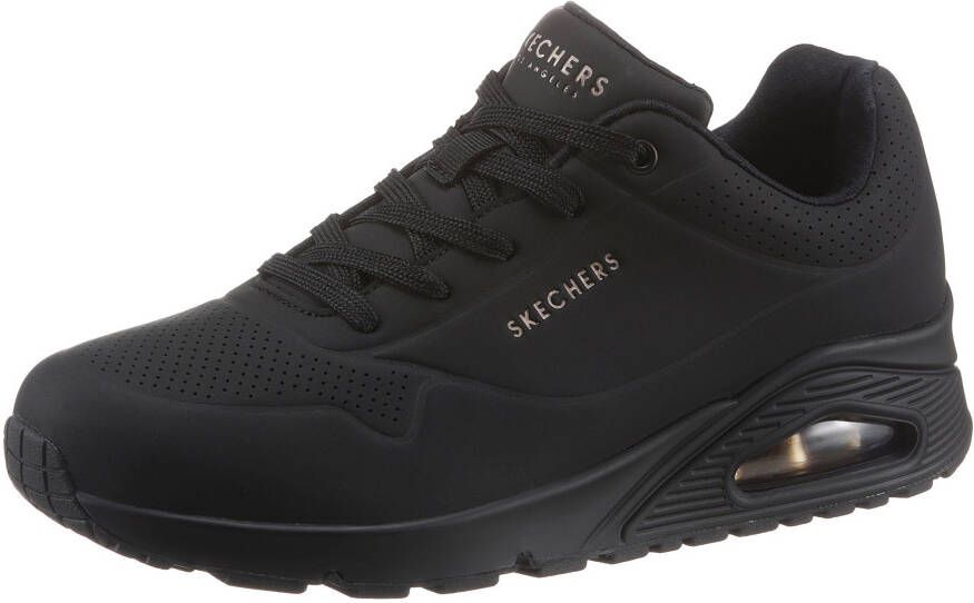 Skechers Sneakers met sleehak Uno Stand on Air Vrijetijdsschoen lage schoen veterschoen met fijne perforatie