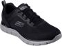 Skechers Track-Broader 232698-BKCC Mannen Zwart Sneakers Sportschoenen - Thumbnail 3