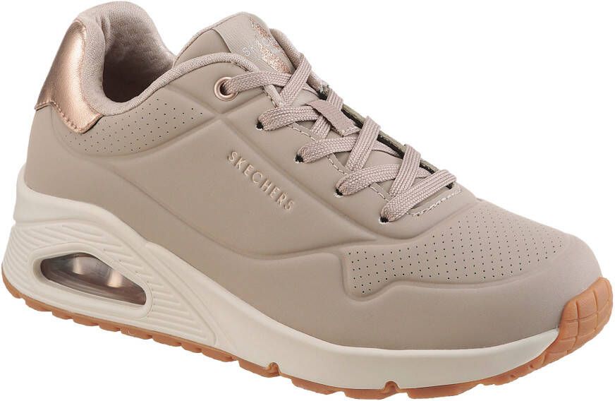 Skechers Sneakers UNO GOLDEN AIR Vrijetijdsschoen lage schoen veterschoen met metallic inzet