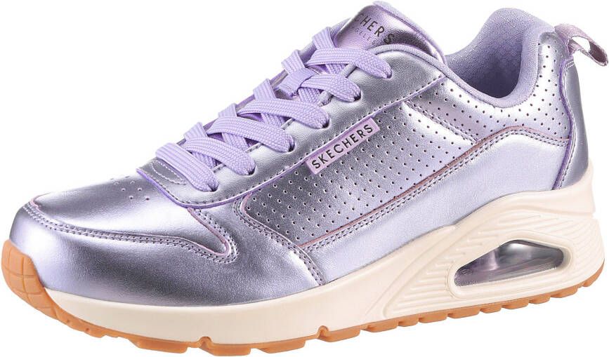 Skechers Sneakers Uno Metallixs sleesneaker plateausneaker veterschoen lage schoen in metallic-look