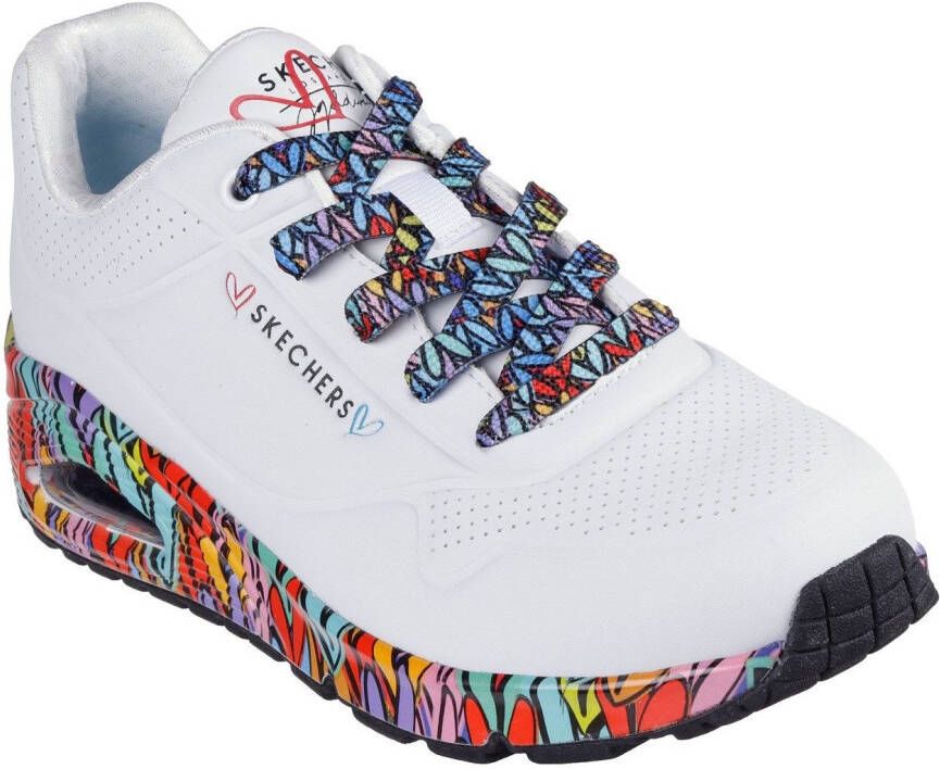 Skechers Sneakers Uno Plateausneaker veterschoen met sleehak