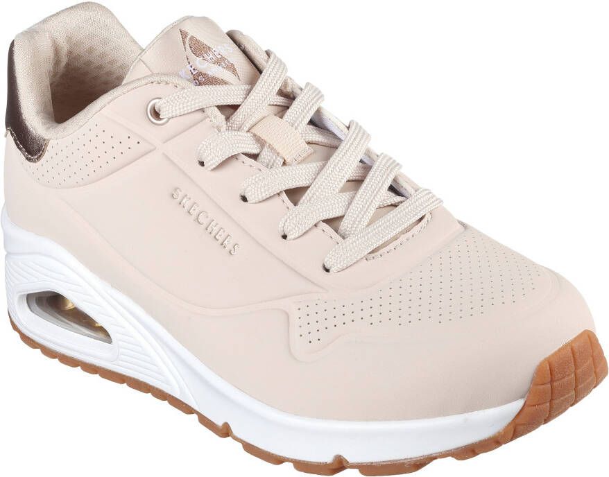 Skechers Sneakers UNO GOLDEN AIR Vrijetijdsschoen lage schoen veterschoen met metallic inzet