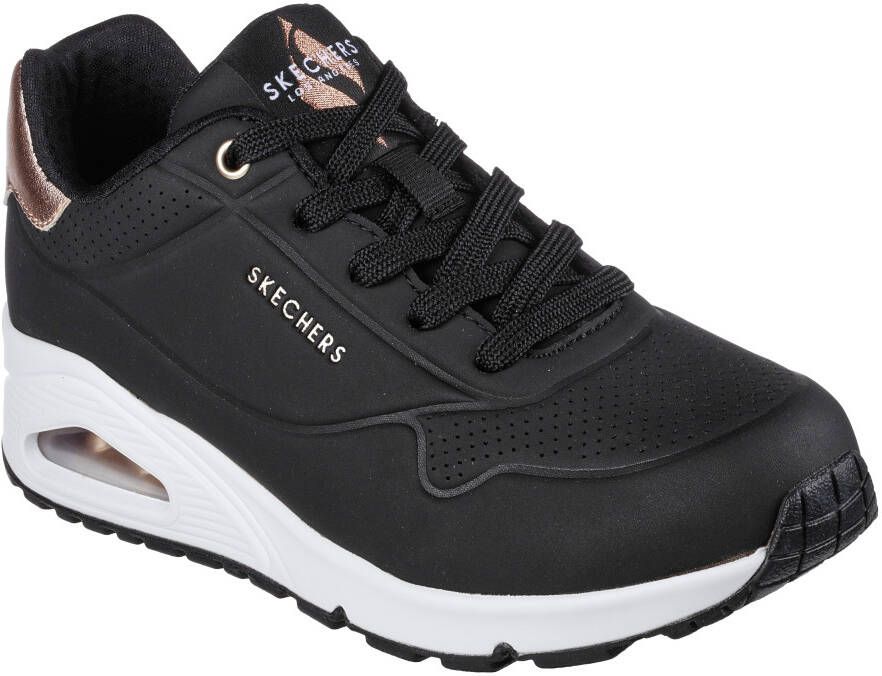 Skechers Sneakers UNO GOLDEN AIR Vrijetijdsschoen lage schoen veterschoen met metallic inzet
