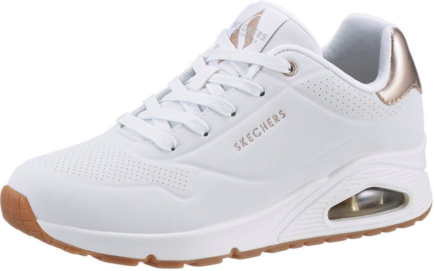 Skechers Sneakers UNO GOLDEN AIR Vrijetijdsschoen lage schoen veterschoen met metallic inzet