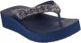 Skechers Vinyasa Wild Daisies Dames Slippers Navy - Thumbnail 2
