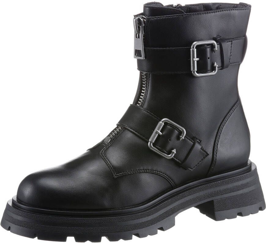 Tamaris Bikerboots met trendy siersluitingen