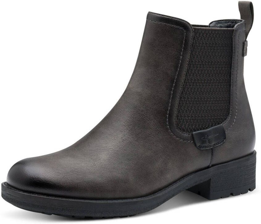 Tamaris Chelsea-boots blokhak enkellaarsjes instapschoen in used look