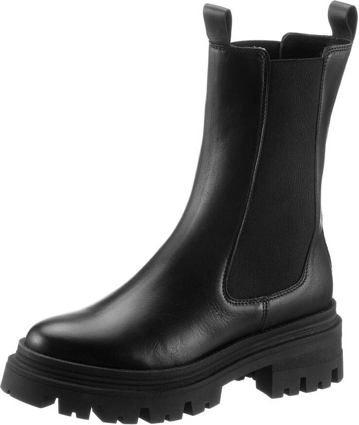 Tamaris Chelsea-boots blokhak instaplaarzen korte laarzen stretchinzetten aan beide zijden