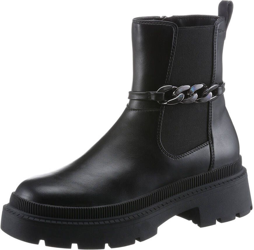 Tamaris Chelsea-boots met trendy sierketting