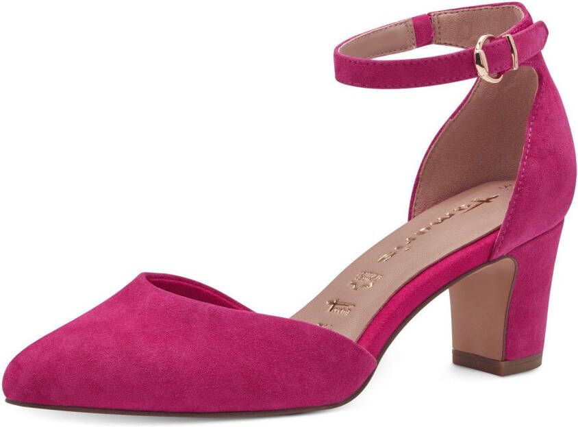 Tamaris Gesppumps avondschoen feestelijke schoen blokhak met klittenband