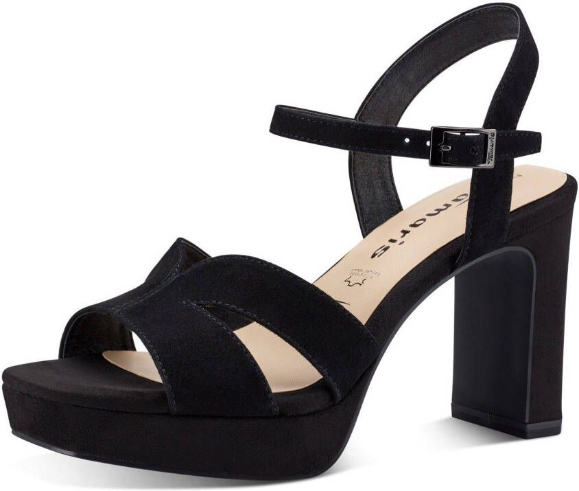 Tamaris Highheel sandaaltjes zomerschoen avondschoen blokhak met antishokk hak