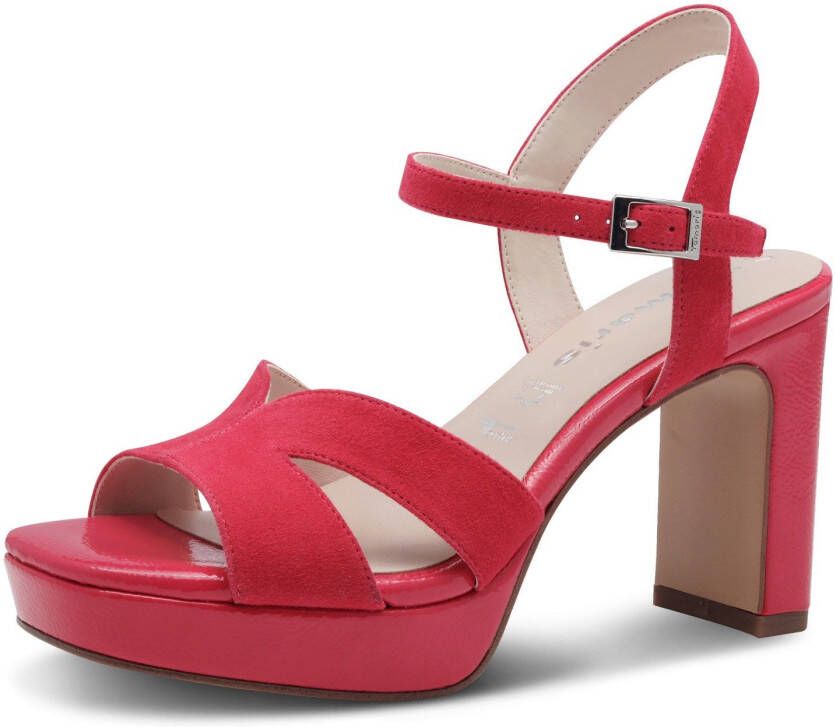 Tamaris Highheel sandaaltjes zomerschoen avondschoen blokhak met antishokk hak