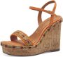Tamaris Highheel sandaaltjes zomerschoen sandaal wig hak met mooie etno-versiering - Thumbnail 1
