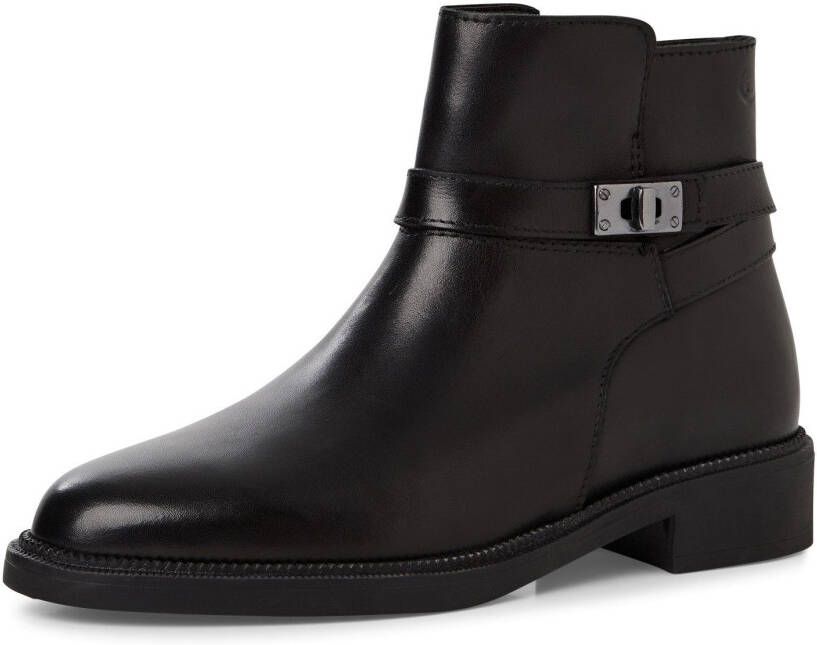 Tamaris Laarsjes blokhak zakelijke schoen met decente sierriem met applicatie - Foto 2