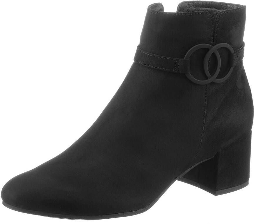 Tamaris Zwarte leren Chelsea laars met 6 cm hak Black Dames - Foto 8