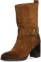 Tamaris Stijlvolle leren enkellaars met westernlook Zwart Dames - Thumbnail 3