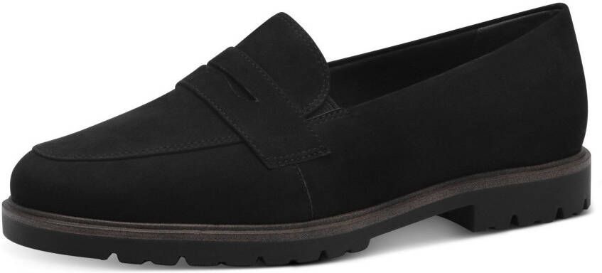 Tamaris Loafers blokhak instapschoen lage schoen zakelijke schoen met sierband
