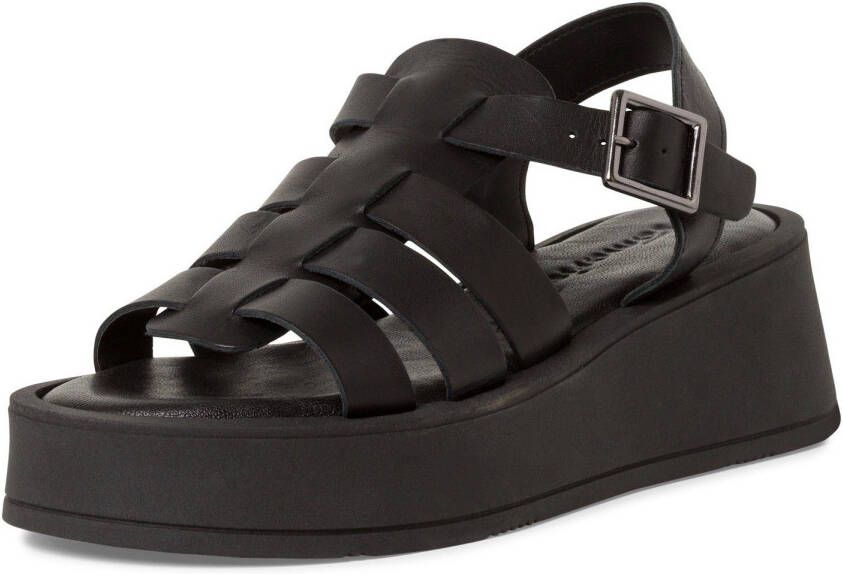 Tamaris Plateausandalen zomerschoen sandaal plateauhak in gladiatoren-look