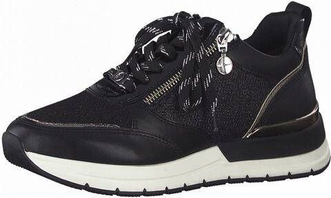 Tamaris NU 21% KORTING Plateausneakers Almina met trendy metallic inzetten