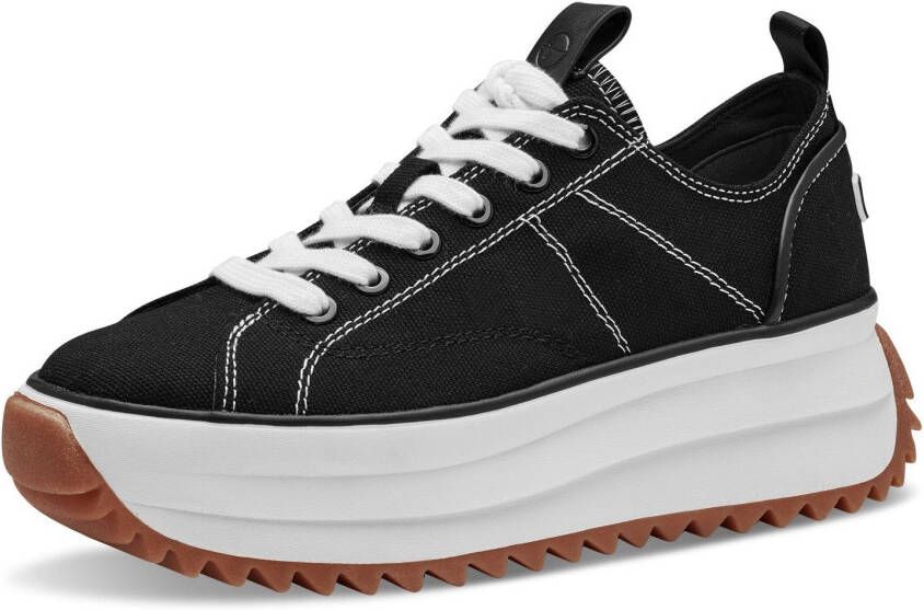 Tamaris Plateausneakers MILENA vrijetijdsschoen lage schoen veterschoen met touch-it-uitrusting